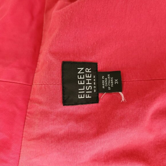 Eileen Fisher Vest Jacket Sleeveless Womens 3X Preppy Fuchsia pink - Picture 7 of 7